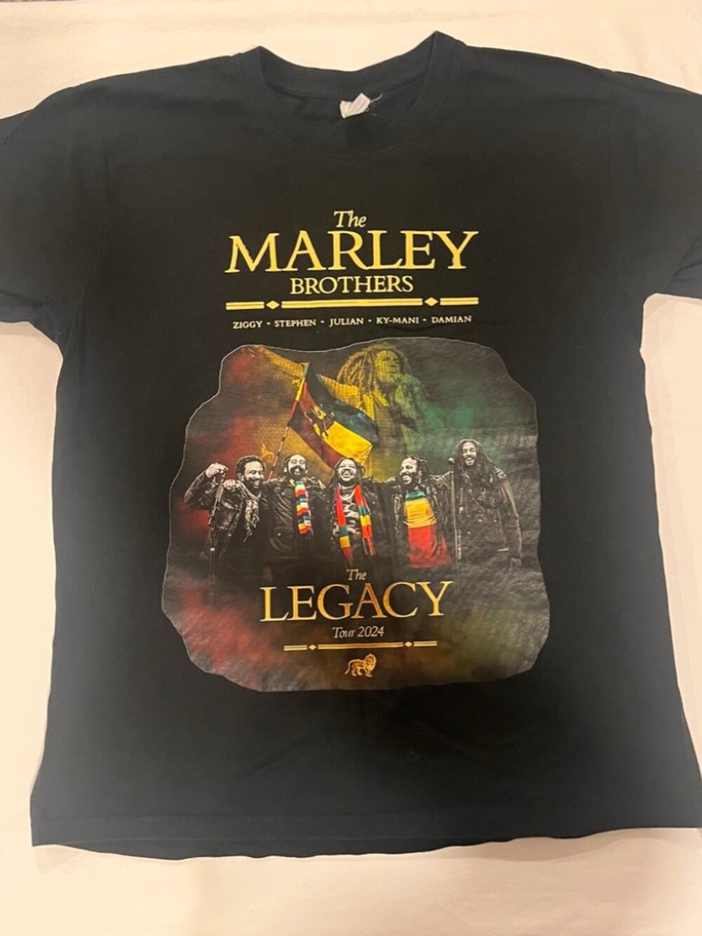 The Marley Brothers Legacy Tour 2024 T-Shirt Mens M Reggae Bob Damian Ziggy